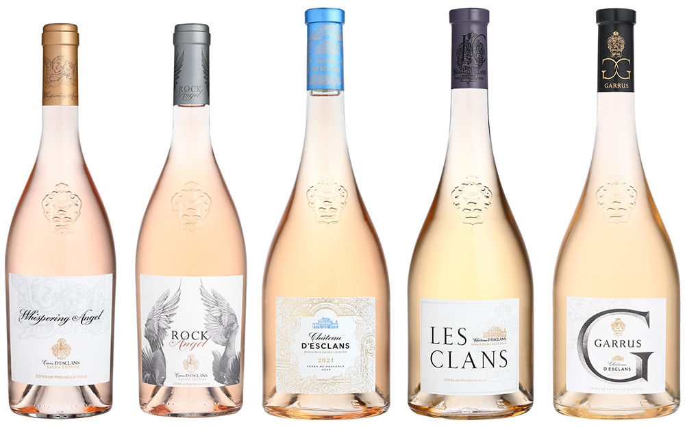 rosé range chateau d'esclans